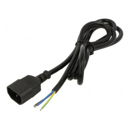 Cablu Alimentare IEC C14 Negru 1.5m 250V | Electronic-mag.ro | Componente Electronice