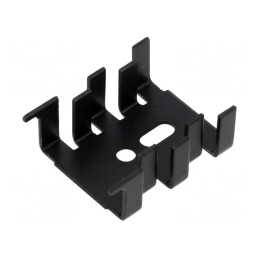 Radiator negru 12,7mm x 25,4mm pentru TO220, TO126, SOT32 | Electronic-mag.ro | Componente Electronice