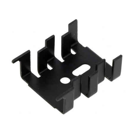 Radiator negru 12,7mm x 25,4mm pentru TO220, TO126, SOT32 | Electronic-mag.ro | Componente Electronice