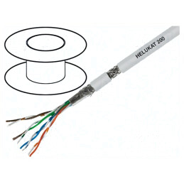 Cablu de Rețea Helukat 200 SF/UTP 5e 26AWG Gri | Electronic-mag.ro | Componente Electronice
