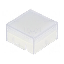 Tastă Pătrată Transparentă din Plastic 14,3x14,3mm | Electronic-mag.ro | Componente Electronice