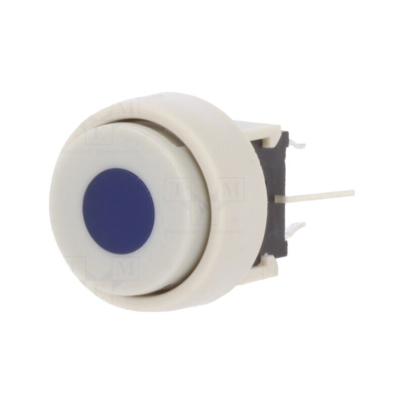 Comutator Tastatură Albă cu LED Albastru DPDT 0,1A/30VDC | Electronic-mag.ro | Componente Electronice