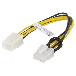 Cablu de Alimentare PCIe 6pin la 8pin 0.2m | Electronic-mag.ro | Componente Electronice
