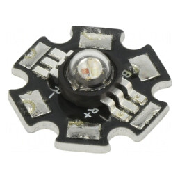 LED RGB 3W 130° 350mA SMD 44-52lm Ø6mm