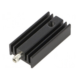 Radiator TO220 Negru 25mm x 12,6mm x 6,5mm 32K/W | Electronic-mag.ro | Componente Electronice