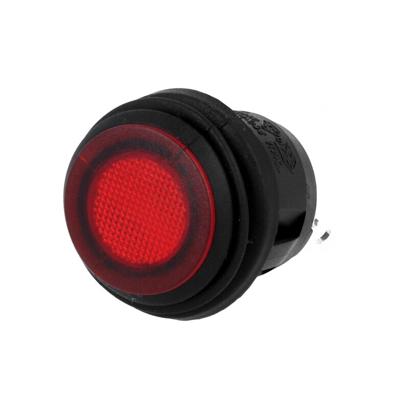 Comutator Rocker ON-OFF 10A 250V Roșu IP65 cu Lumină Neon | Electronic-mag.ro | Componente Electronice