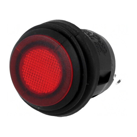 Comutator Rocker ON-OFF 10A 250V Roșu IP65 cu Lumină Neon | Electronic-mag.ro | Componente Electronice