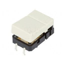 Comutator Tastatură SPST-NO 24VDC Ivoriu | Electronic-mag.ro | Componente Electronice
