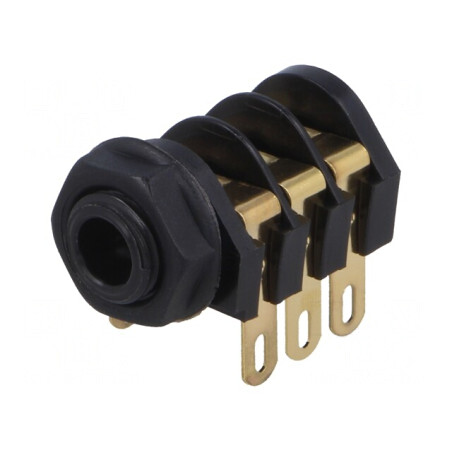 Soclu Jack 6,3mm Stereo cu Întrerupător Triplu | Electronic-mag.ro | Componente Electronice