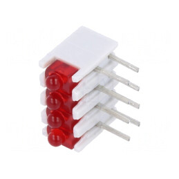 LED Roșu 4 Diode 20mA Lentilă Difuză