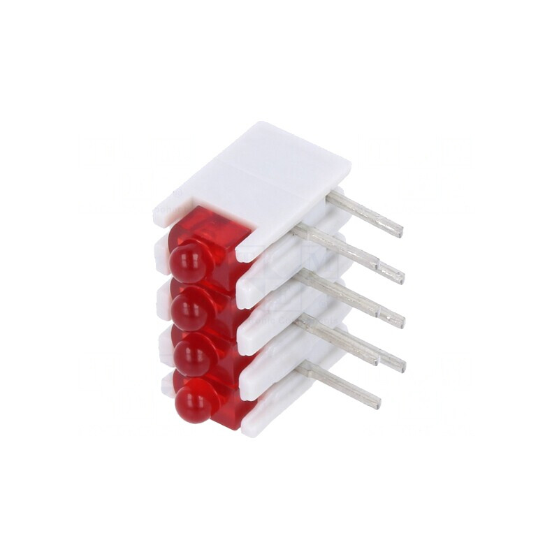 LED Roșu 4 Diode 20mA Lentilă Difuză | Electronic-mag.ro | Componente Electronice