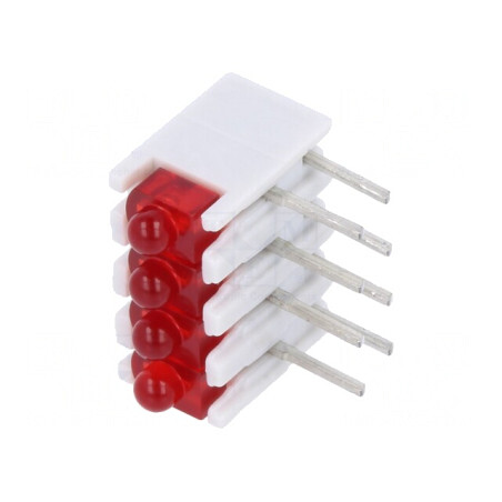 LED Roșu 4 Diode 20mA Lentilă Difuză | Electronic-mag.ro | Componente Electronice
