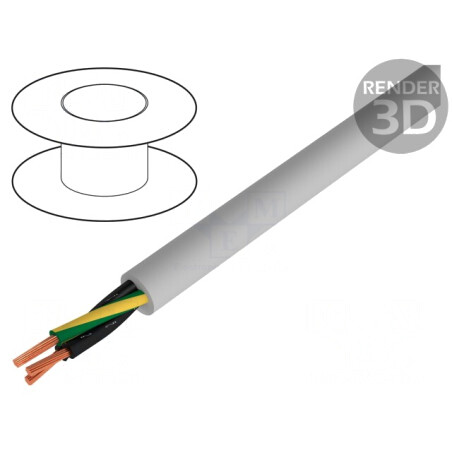 Cablu Neecranat Gri JZ-500-PUR 3G0,5mm2 300V/500V | Electronic-mag.ro | Componente Electronice