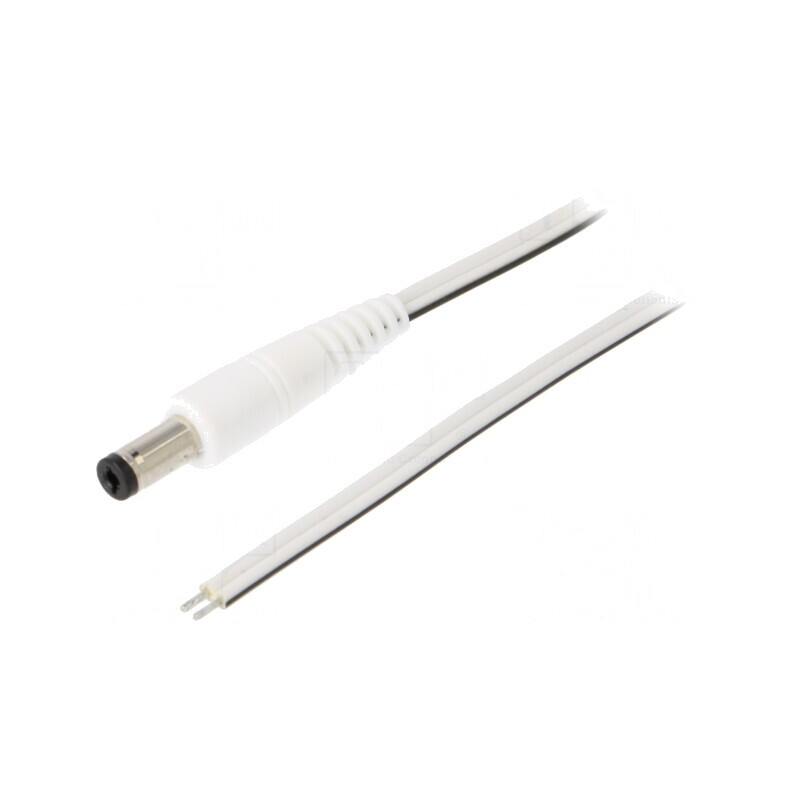 Cablu Alb 2x0,5mm2 cu Mufă DC 5,5/2,1 Drept 0,5m | Electronic-mag.ro | Componente Electronice Cablu Alb 2x0,5mm2 cu Mufă DC 5,5/2,1 Drept 0,5m | Electronic-mag.ro | Componente Electronice