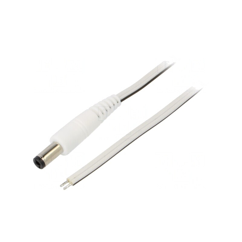 Cablu DC Alb 5,5/2,5mm 0,5m 2x0,5mm2 | Electronic-mag.ro | Componente Electronice Cablu DC Alb 5,5/2,5mm 0,5m 2x0,5mm2 | Electronic-mag.ro | Componente Electronice