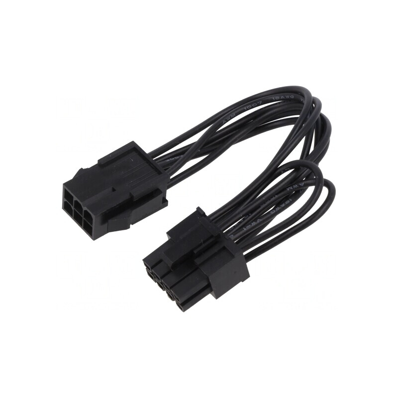 Cablu de Alimentare PCIe 6pin la 8pin 0,15m | Electronic-mag.ro | Componente Electronice