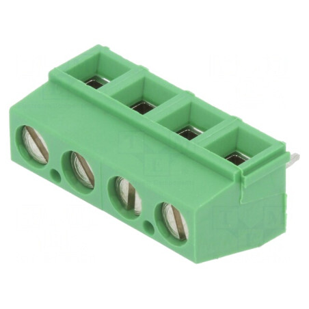 Regletă de conexiuni PCB 90° 5,08mm 4 piste 300V | Electronic-mag.ro | Componente Electronice