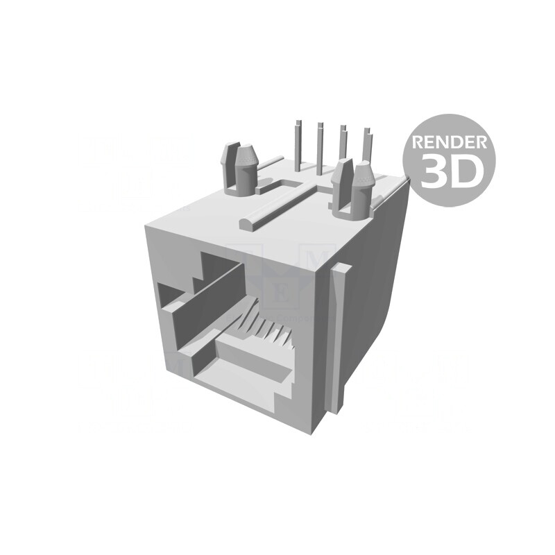 Soclu RJ45 8p8c pentru PCB THT | Electronic-mag.ro | Componente Electronice