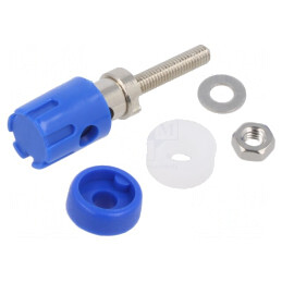Soclu Banană Albastră 4mm 15A 48VDC Panou | Electronic-mag.ro | Componente Electronice
