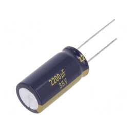 Condensator electrolitic low ESR 2200uF 35V THT | Electronic-mag.ro | Componente Electronice
