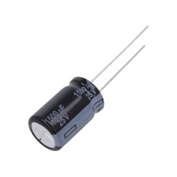 Condensator Electrolitic THT 1500uF 25V 12.5x20mm | Electronic-mag.ro | Componente Electronice