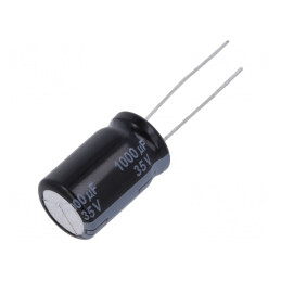 Condensator Electrolitic THT 1000uF 35V 12.5x20mm | Electronic-mag.ro | Componente Electronice