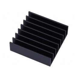 Radiator extrudat cu aripioare BGA negru 35x35mm | Electronic-mag.ro | Componente Electronice