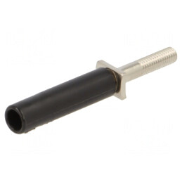 Adaptor Banană 4mm Priză 25A Negru Nichelat | Electronic-mag.ro | Componente Electronice