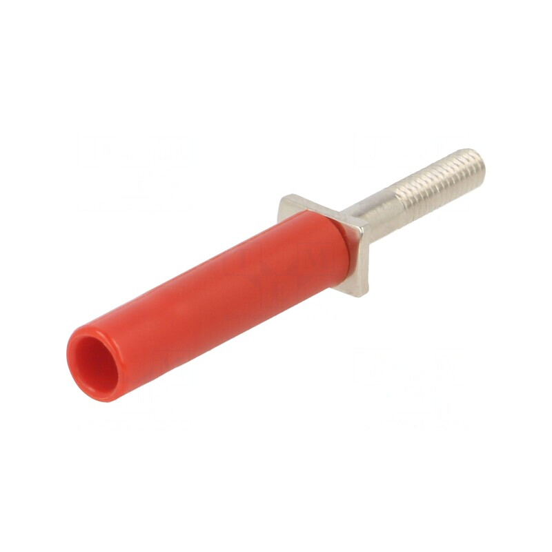 Adaptor Banană 4mm 25A Roșu Nichelat | Electronic-mag.ro | Componente Electronice