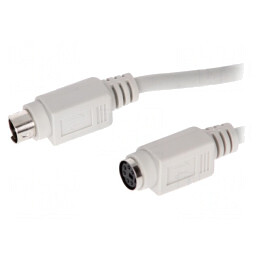 Cablu PS/2 2m Gri 1:1 | Electronic-mag.ro | Componente Electronice