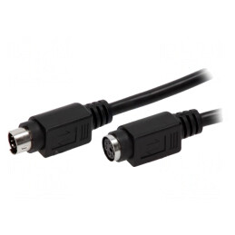 Cablu PS/2 Negru 2m Conexiune 1:1 | Electronic-mag.ro | Componente Electronice