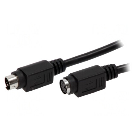 Cablu PS/2 Negru 2m Conexiune 1:1 | Electronic-mag.ro | Componente Electronice
