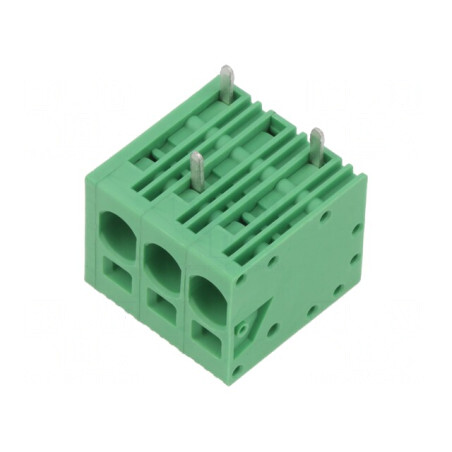 Regletă de conexiuni PCB 90° 7,5mm 3 piste 40A | Electronic-mag.ro | Componente Electronice