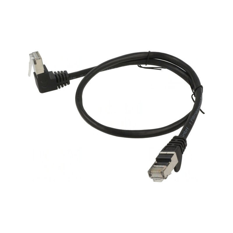 Patch Cord F/UTP Cat 5e Negru 0,5m Ecranat | Electronic-mag.ro | Componente Electronice
