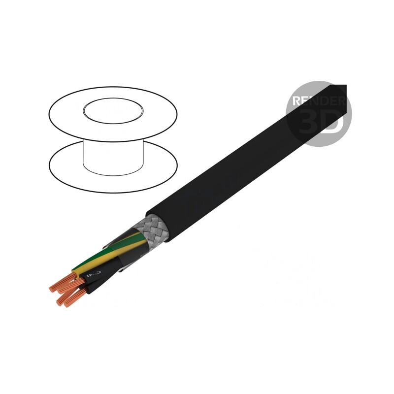 Cablu Ecranat PVC 4G0,5mm2 Cupru Cositorit | Electronic-mag.ro | Componente Electronice