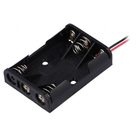 Suport 3 Baterii AAA cu Cabluri 150mm | Electronic-mag.ro | Componente Electronice