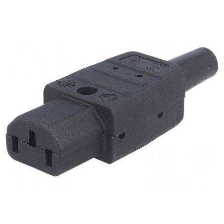 Conector alimentare AC 10A 250V IEC 60320 drept | Electronic-mag.ro | Componente Electronice