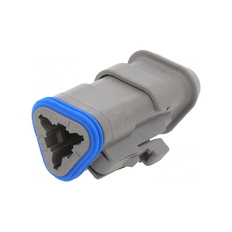 Conector cablu-cablu PX0 3 pini gri IP68 | Electronic-mag.ro | Componente Electronice