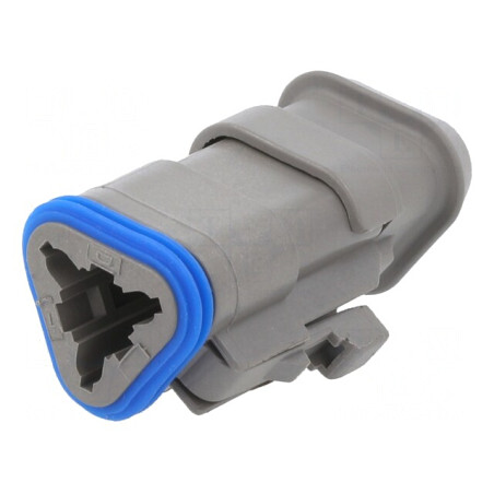 Conector cablu-cablu PX0 3 pini gri IP68 | Electronic-mag.ro | Componente Electronice