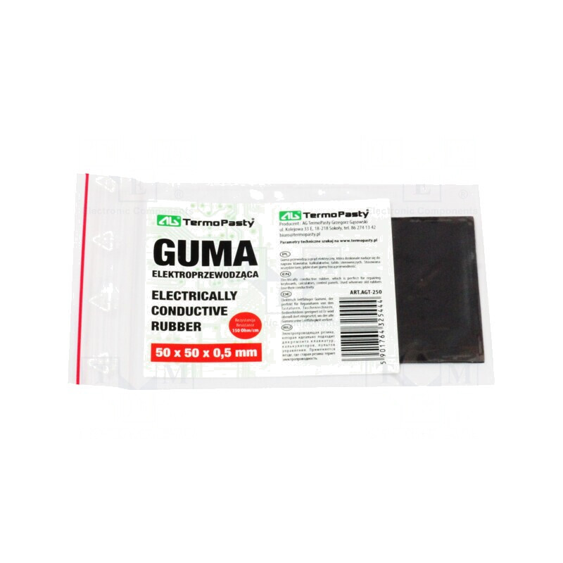 Cauciuc electroconductor negru 50x50x0.5mm | Electronic-mag.ro | Componente Electronice Cauciuc electroconductor negru 50x50x0.5mm | Electronic-mag.ro | Componente Electronice