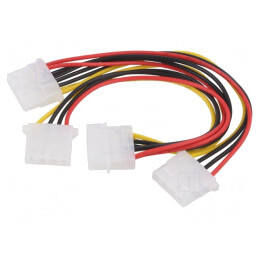 Cablu Alimentare Molex 2 Tată - 2 Mamă 0,18m | Electronic-mag.ro | Componente Electronice