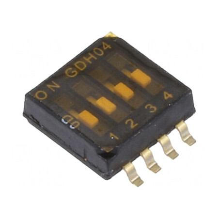 Comutator DIP-SWITCH 4 Secțiuni OFF-ON SMT | Electronic-mag.ro | Componente Electronice