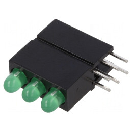 LED Verde 2.8mm 3 Diode 20mA 40° 10-20mcd | Electronic-mag.ro | Componente Electronice