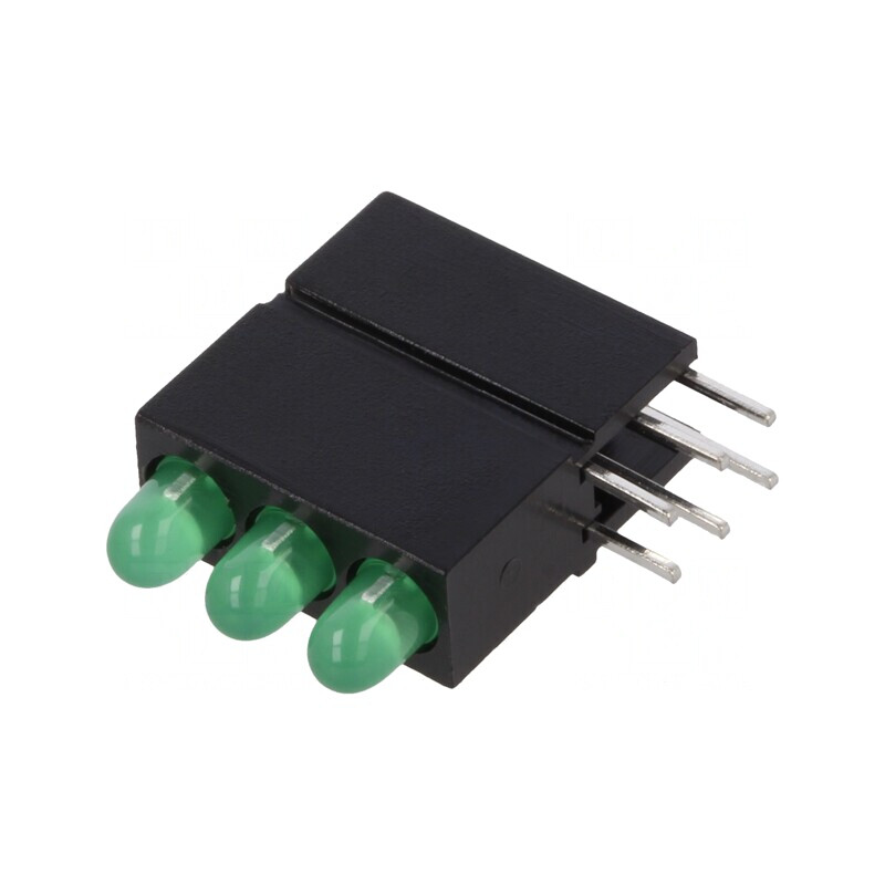 LED Verde 2.8mm 3 Diode 20mA 40° 10-20mcd | Electronic-mag.ro | Componente Electronice