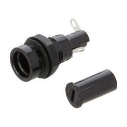 Clemă panou 5x20mm 10A 250VAC termoplastică | Electronic-mag.ro | Componente Electronice