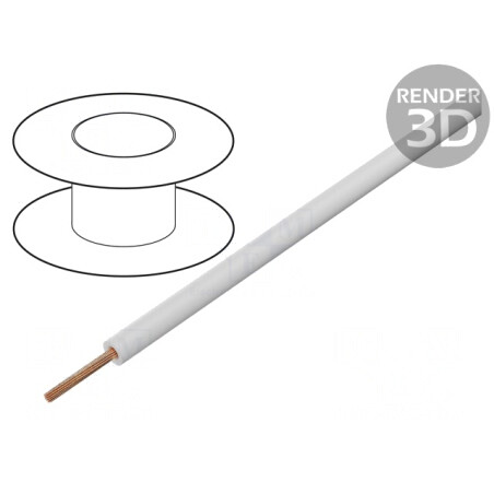 Cablu FlexiPlast-E 1x1mm2 Cu Alb 750V 19A | Electronic-mag.ro | Componente Electronice