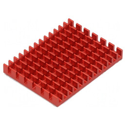 Radiator extrudat cu aripioare roșu Raspberry Pi 40mm | Electronic-mag.ro | Componente Electronice