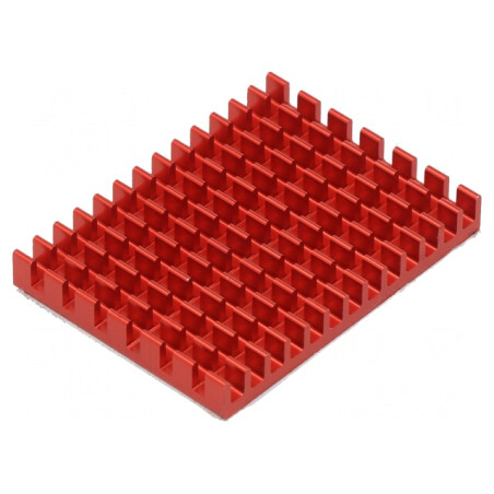 Radiator extrudat cu aripioare roșu Raspberry Pi 40mm | Electronic-mag.ro | Componente Electronice