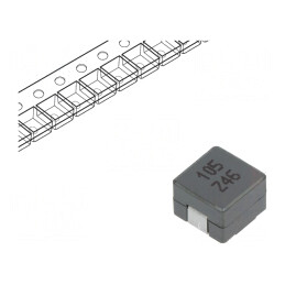 Inductor: fir; 105nH; Ilucru: 36A; 0,32mΩ; 100kHz; -40÷125°C; ±20%