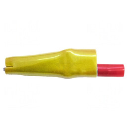 Bornă crocodil galbenă 10A 7,9mm | Electronic-mag.ro | Componente Electronice